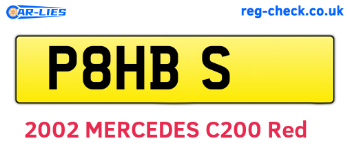 P8HBS are the vehicle registration plates.