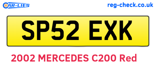 SP52EXK are the vehicle registration plates.