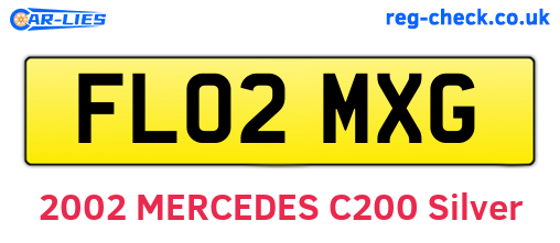 FL02MXG are the vehicle registration plates.