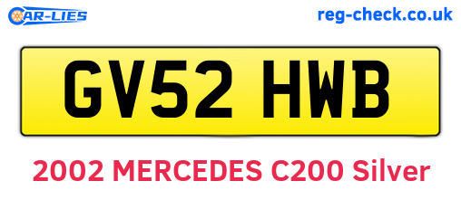 GV52HWB are the vehicle registration plates.