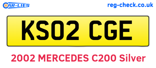 KS02CGE are the vehicle registration plates.
