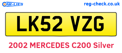 LK52VZG are the vehicle registration plates.