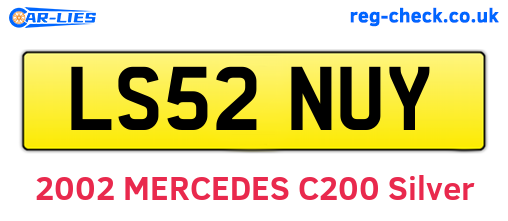 LS52NUY are the vehicle registration plates.