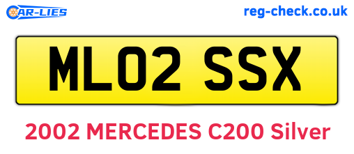 ML02SSX are the vehicle registration plates.