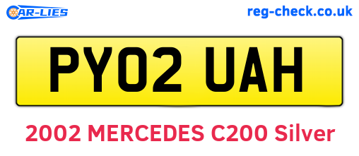 PY02UAH are the vehicle registration plates.