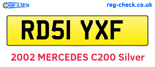 RD51YXF are the vehicle registration plates.