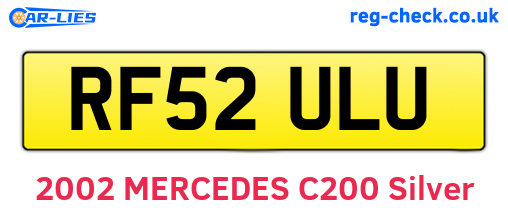 RF52ULU are the vehicle registration plates.