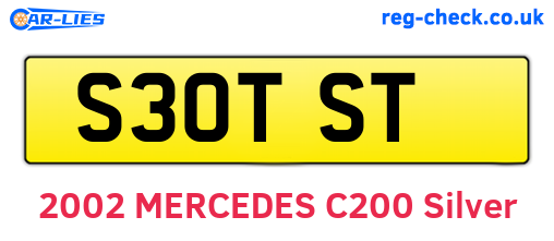 S30TST are the vehicle registration plates.