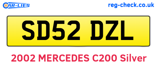 SD52DZL are the vehicle registration plates.