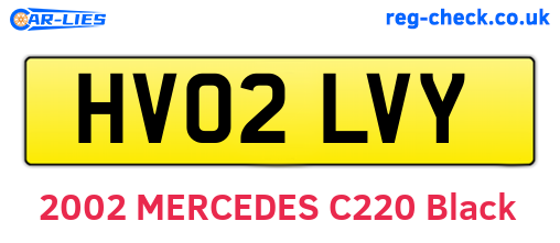HV02LVY are the vehicle registration plates.