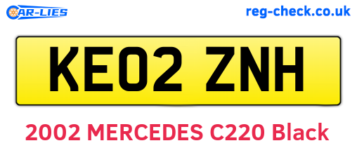 KE02ZNH are the vehicle registration plates.