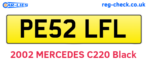 PE52LFL are the vehicle registration plates.