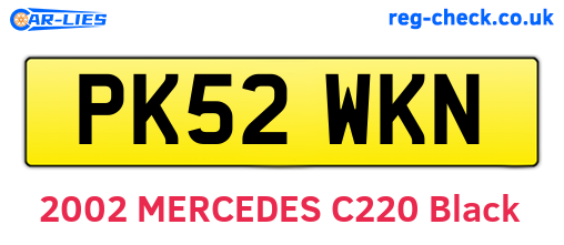 PK52WKN are the vehicle registration plates.