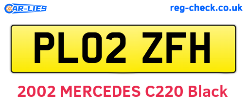PL02ZFH are the vehicle registration plates.