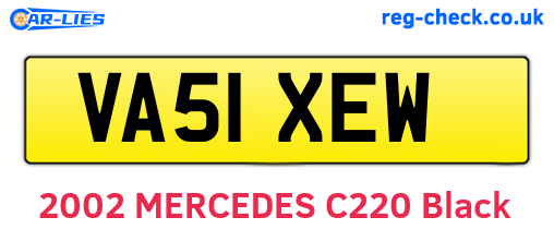 VA51XEW are the vehicle registration plates.