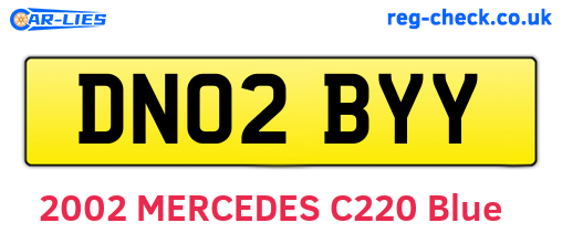 DN02BYY are the vehicle registration plates.