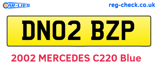 DN02BZP are the vehicle registration plates.