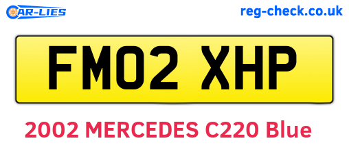 FM02XHP are the vehicle registration plates.