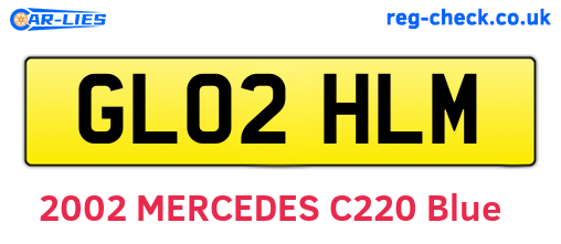 GL02HLM are the vehicle registration plates.