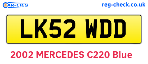 LK52WDD are the vehicle registration plates.