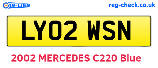 LY02WSN are the vehicle registration plates.
