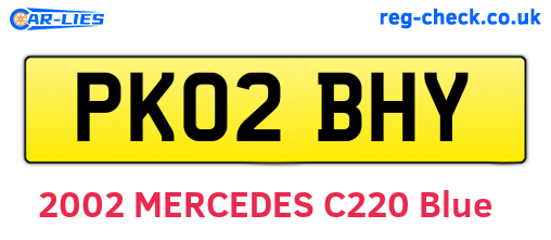 PK02BHY are the vehicle registration plates.