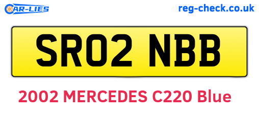 SR02NBB are the vehicle registration plates.