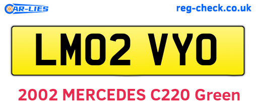 LM02VYO are the vehicle registration plates.