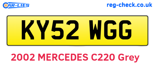 KY52WGG are the vehicle registration plates.