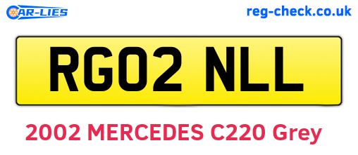 RG02NLL are the vehicle registration plates.
