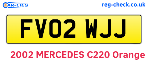 FV02WJJ are the vehicle registration plates.