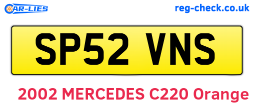 SP52VNS are the vehicle registration plates.