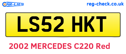 LS52HKT are the vehicle registration plates.
