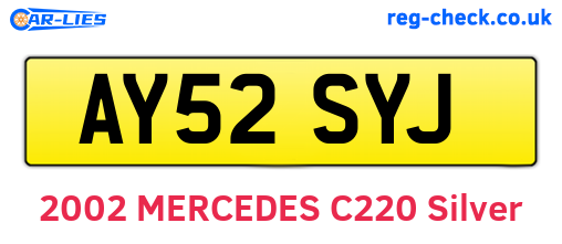 AY52SYJ are the vehicle registration plates.