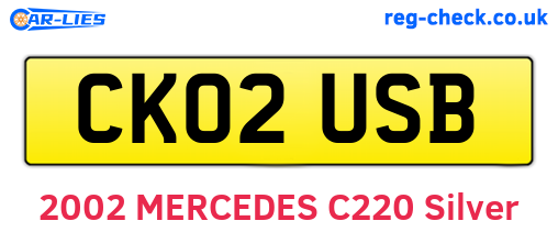 CK02USB are the vehicle registration plates.