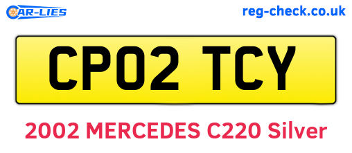 CP02TCY are the vehicle registration plates.