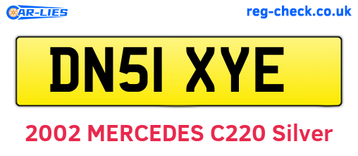DN51XYE are the vehicle registration plates.