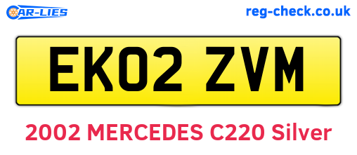 EK02ZVM are the vehicle registration plates.