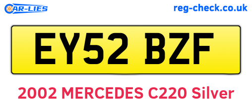 EY52BZF are the vehicle registration plates.