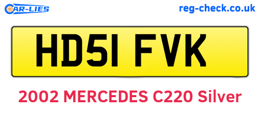 HD51FVK are the vehicle registration plates.