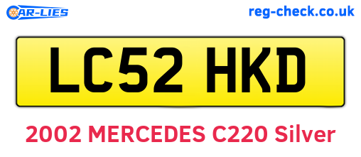LC52HKD are the vehicle registration plates.