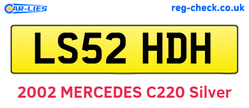 LS52HDH are the vehicle registration plates.