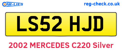 LS52HJD are the vehicle registration plates.