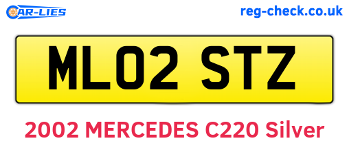 ML02STZ are the vehicle registration plates.