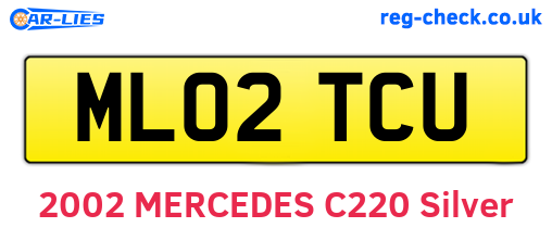 ML02TCU are the vehicle registration plates.