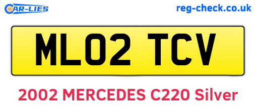 ML02TCV are the vehicle registration plates.
