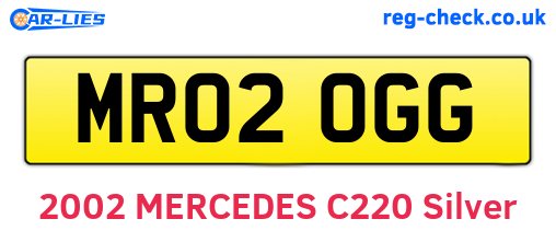 MR02OGG are the vehicle registration plates.