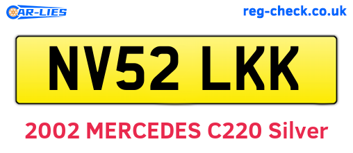 NV52LKK are the vehicle registration plates.
