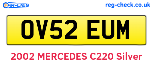 OV52EUM are the vehicle registration plates.