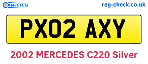 PX02AXY are the vehicle registration plates.